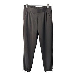 Stella Luce Sz Medium Jogger Pants Black Elastic Waist Mid Rise Tapered Pull On